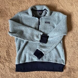 Patagonia Women’s Light Blue Quarter Zip-Up Sweater